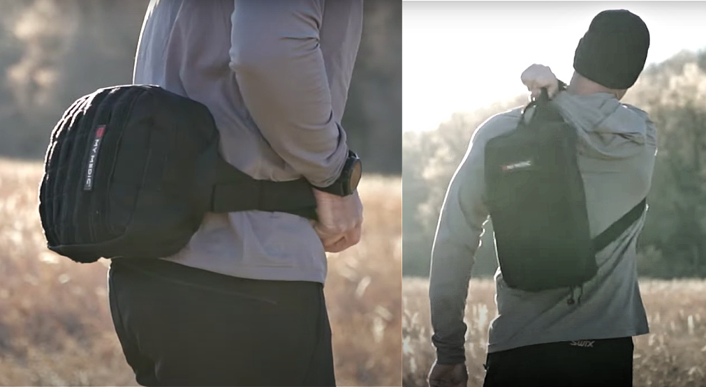 MyMedic MyFAK Large, hands-free carry: fanny pack or over the shoulder.